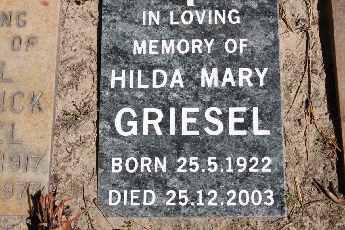 GRIESEL Hilda Mary 1922-2003