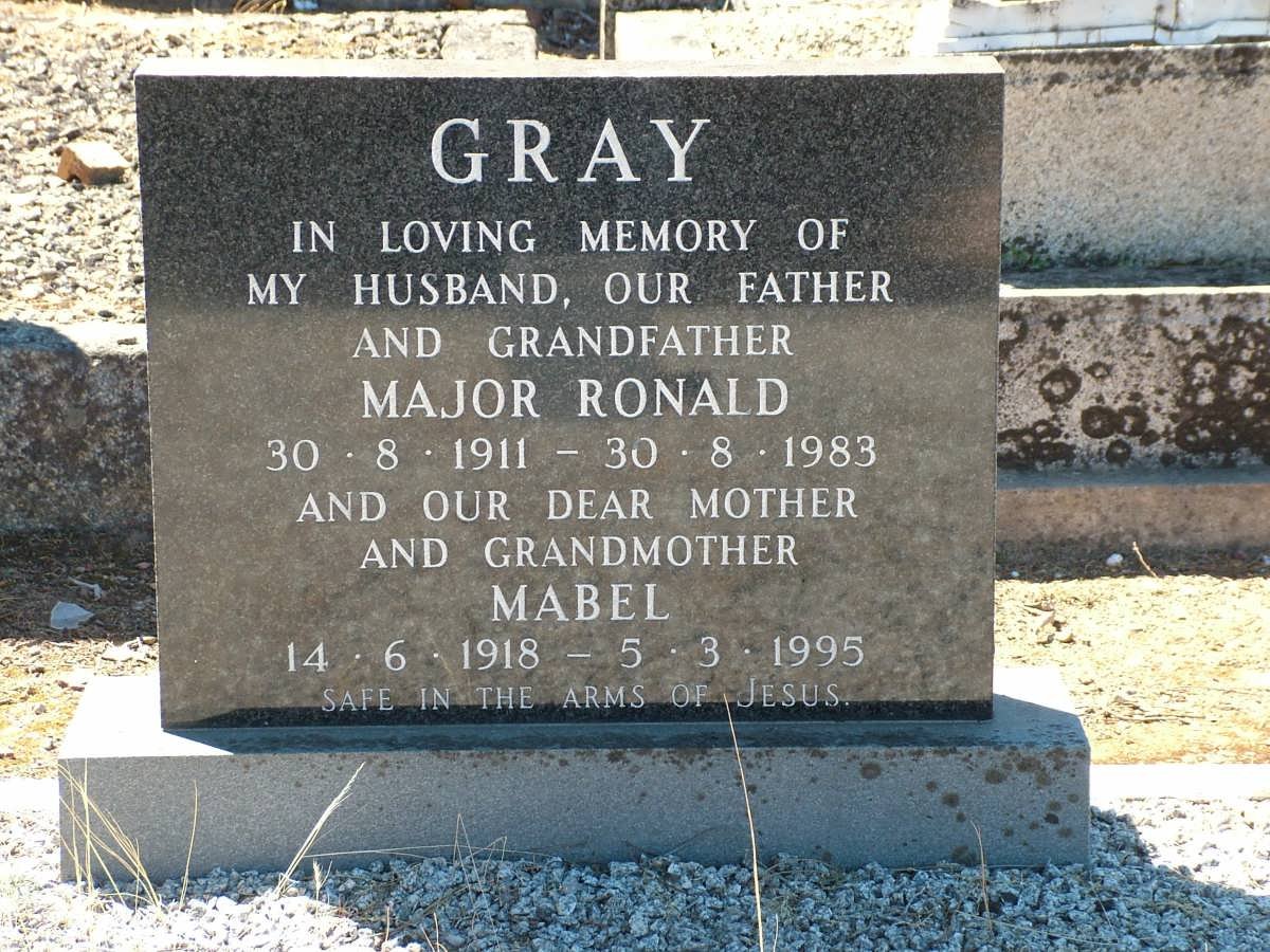 GRAY Major Ronald 1911-1983 &amp; Mabel 1918-1995