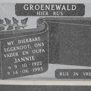 GROENEWALD Jannie 1922-1993