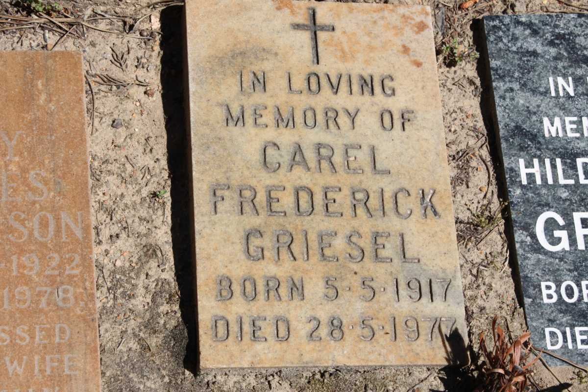 GRIESEL Carel Frederick 1917-1977