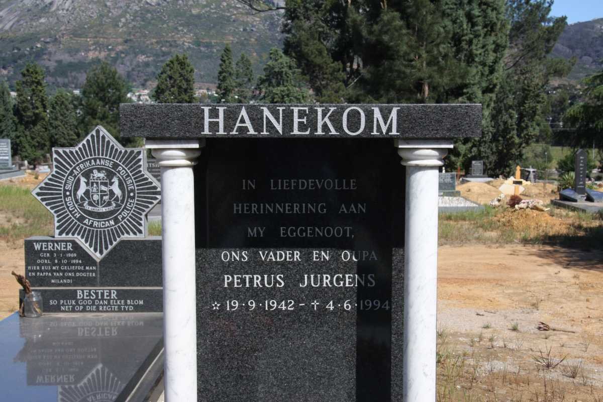 HANEKOM Petrus Jurgens 1942-1994