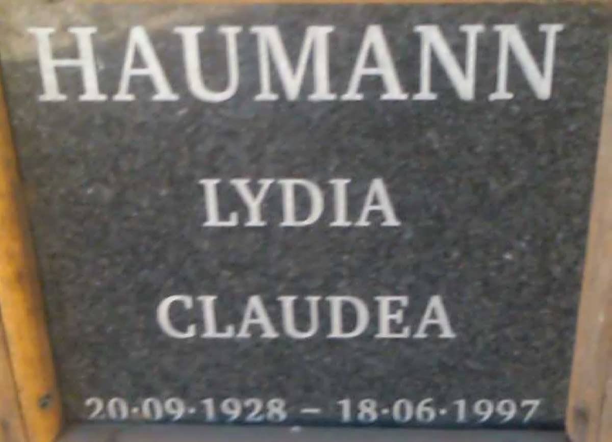 HAUMANN Lydia Claudea 1928-1997