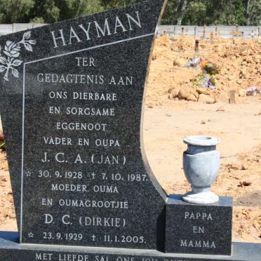HAYMAN J.C.A. 1928-1987 &amp; D.C. 1929-2005