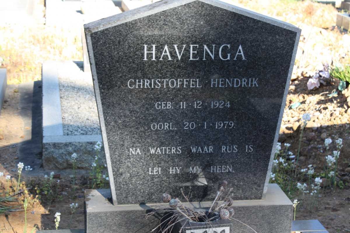 HAVENGA Christoffel Hendrik 1924-1979