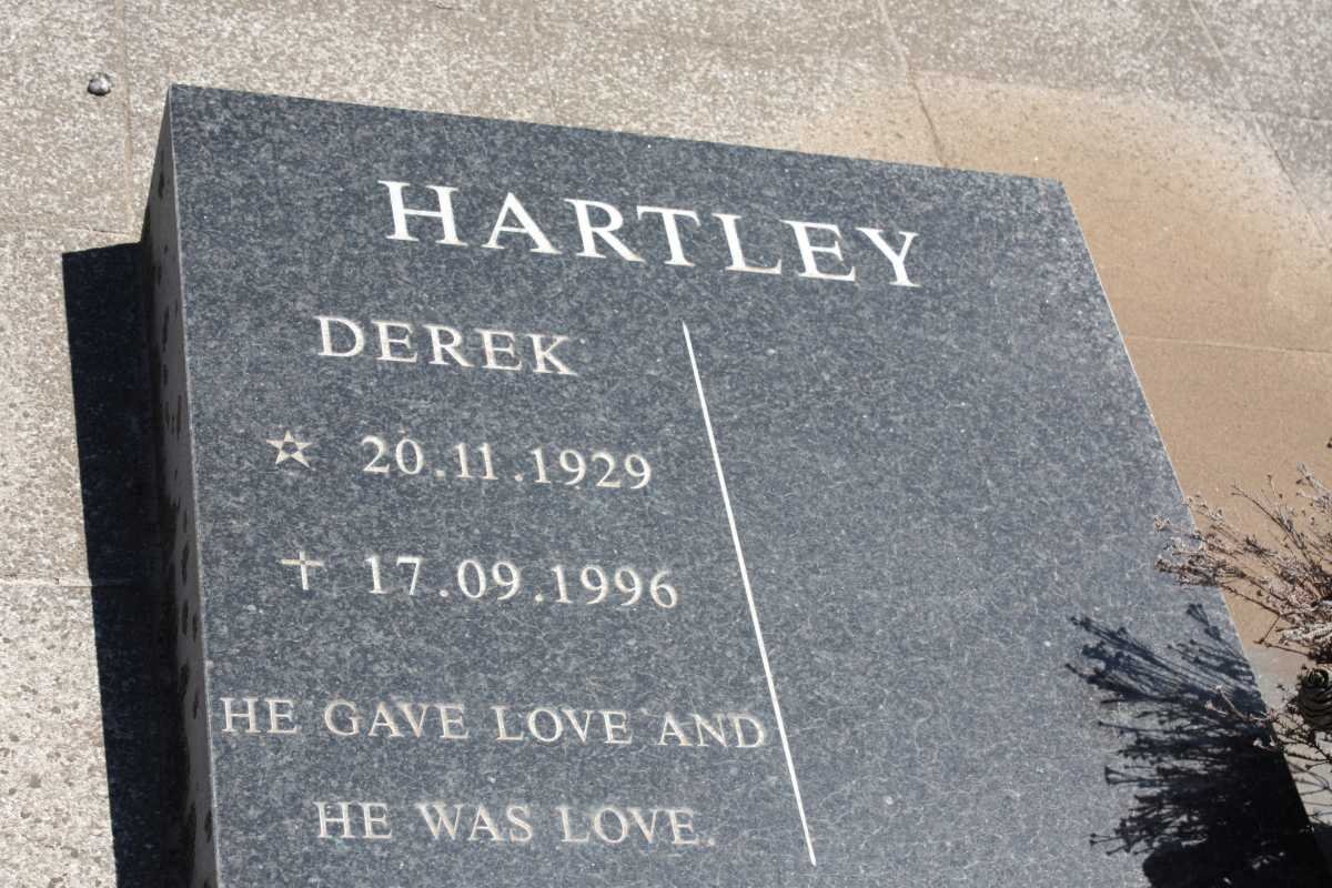 HARTLEY Derek 1929-1996