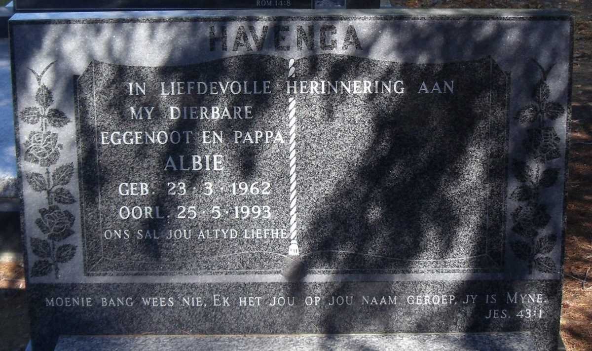 HAVENGA Albie 1962-1993