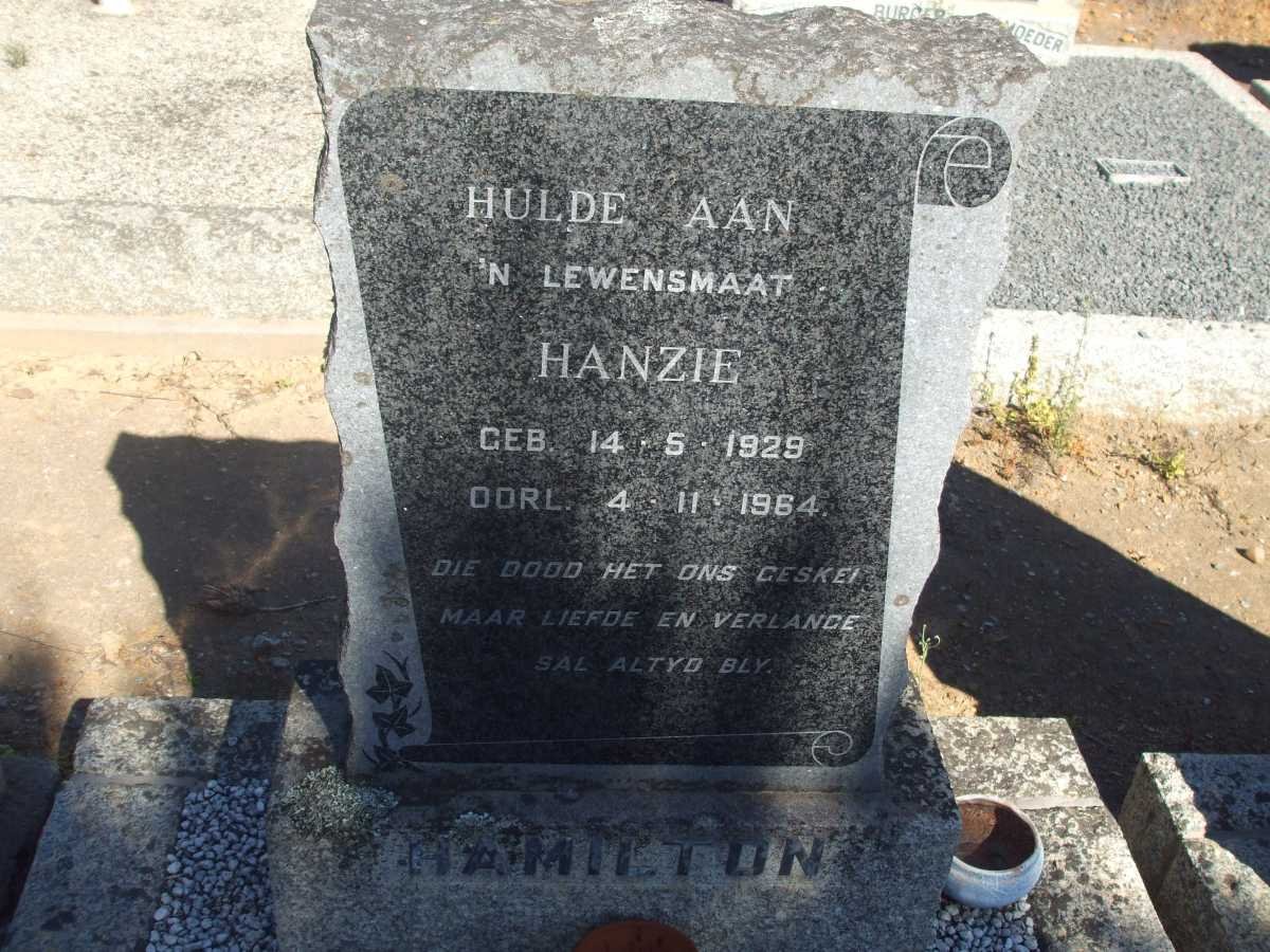 HAMILTON Hanzie 1929-1964