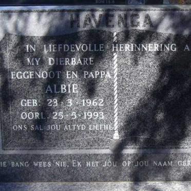 HAVENGA Albie 1962-1993