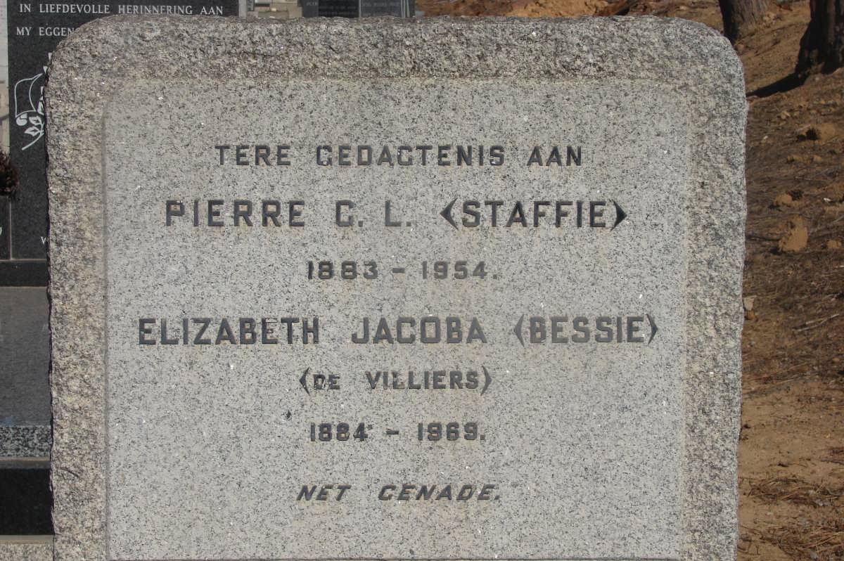 HAUPT Pierre C.L. 1883-1954 &amp; Elizabeth Jacoba DE VILLIERS 1884-1969