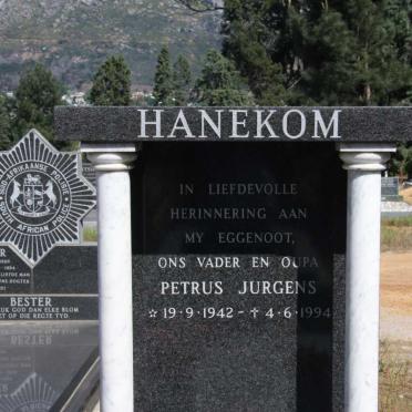 HANEKOM Petrus Jurgens 1942-1994