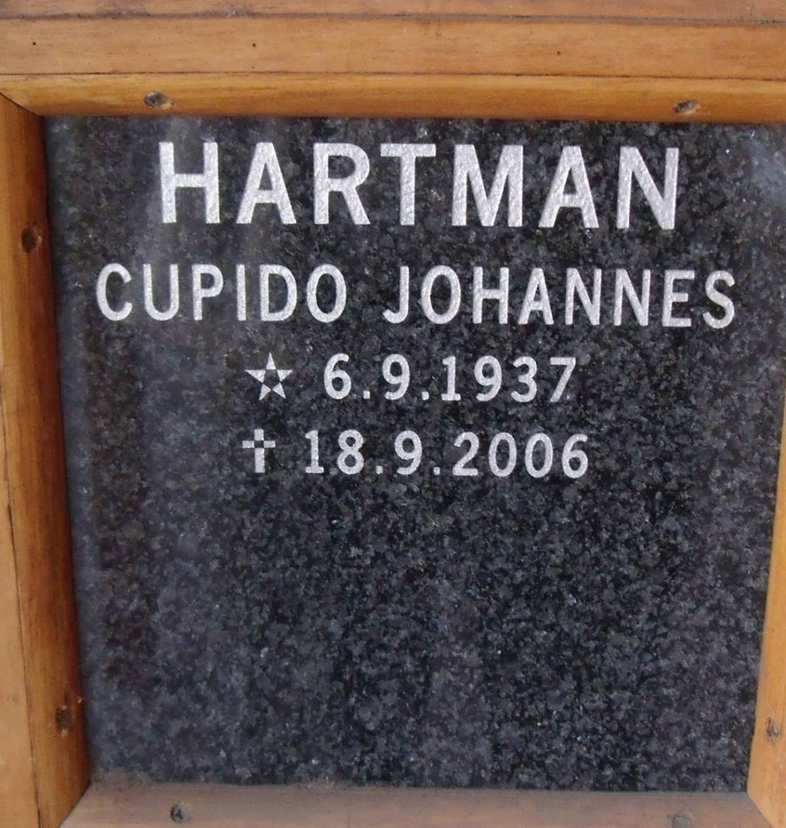 HARTMAN Cupido Johannes 1937-2006