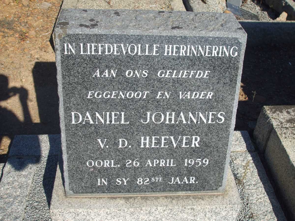 HEEVER Daniel Johannes, v.d. -1959