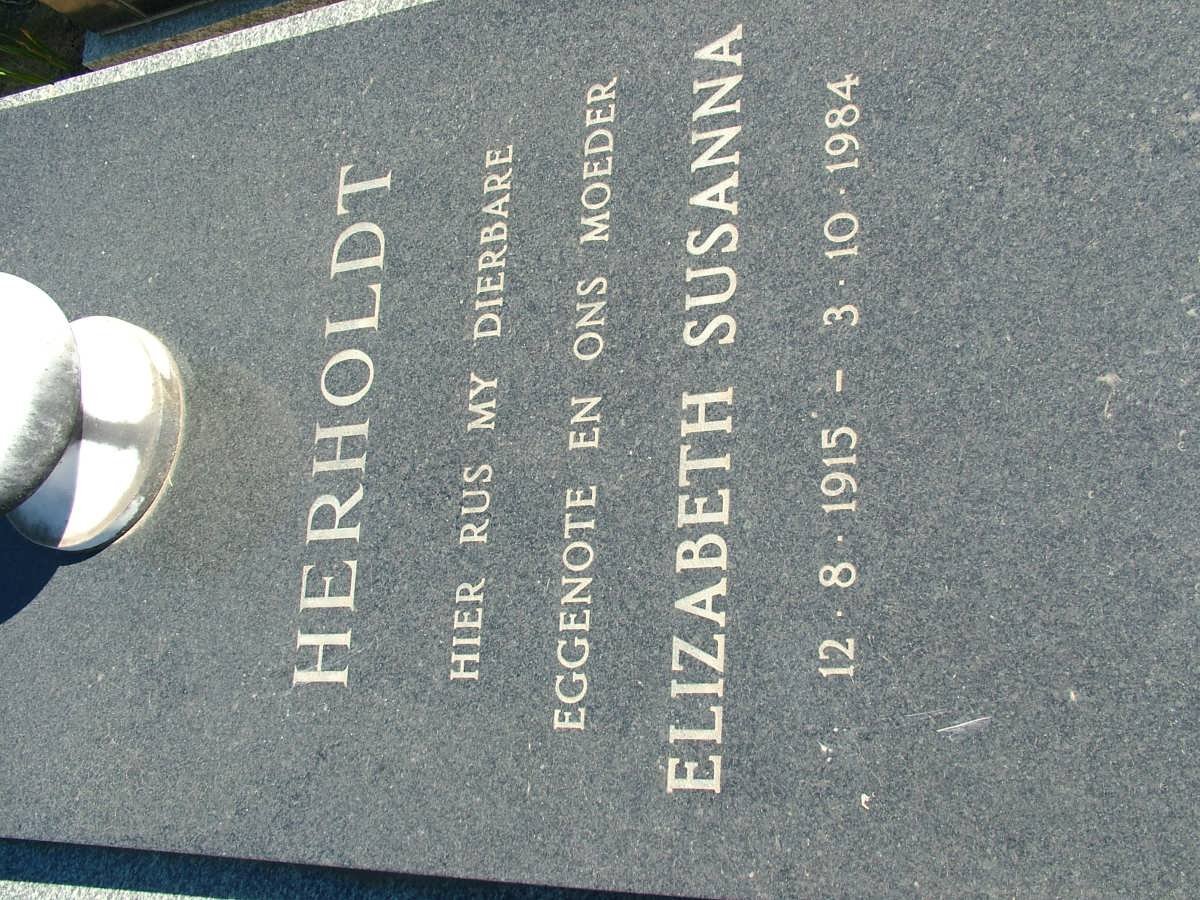 HERHOLDT Elizabeth Susanna 1915-1984