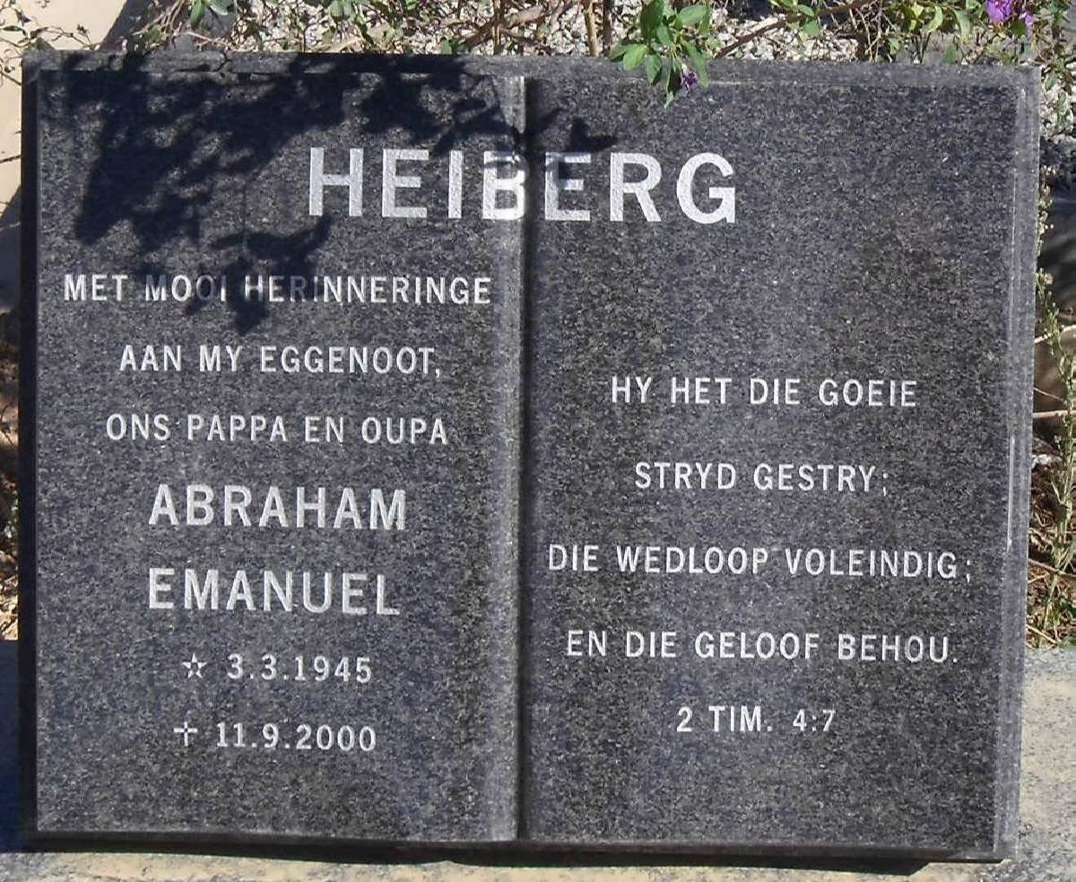 HEIBERG Abraham Emanuel 1945-2000