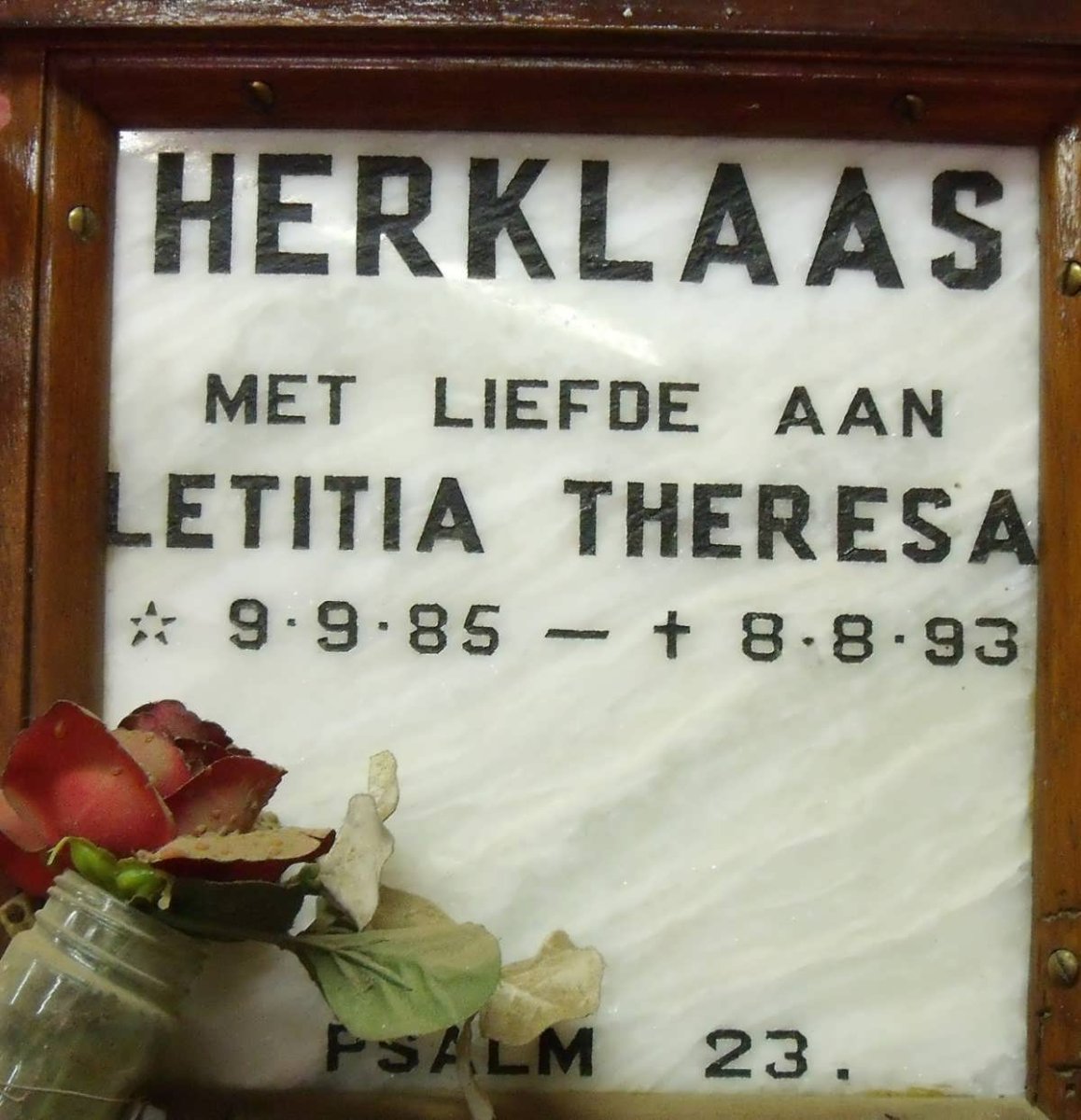 HERKLAAS Letitia Theresa 1985-1993
