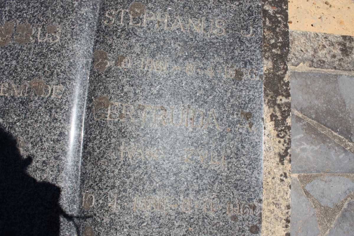 HEERDEN Stephanus J., van -1936 &amp; Gertruida VAN ZYL -1961