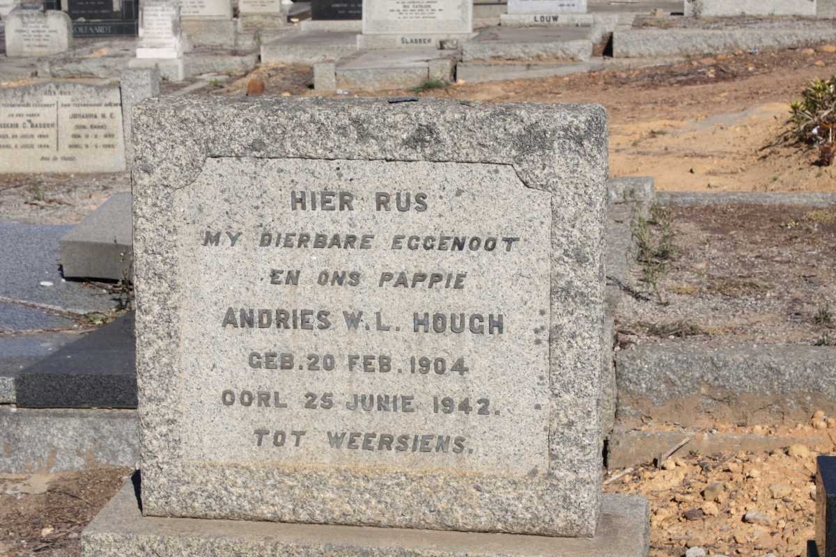 HOUGH Andries W.L. 1904-1942