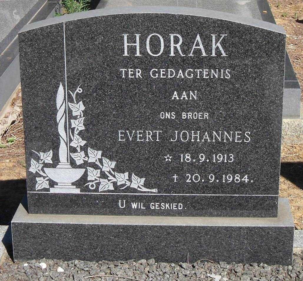 HORAK Evert Johannes 1913-1984