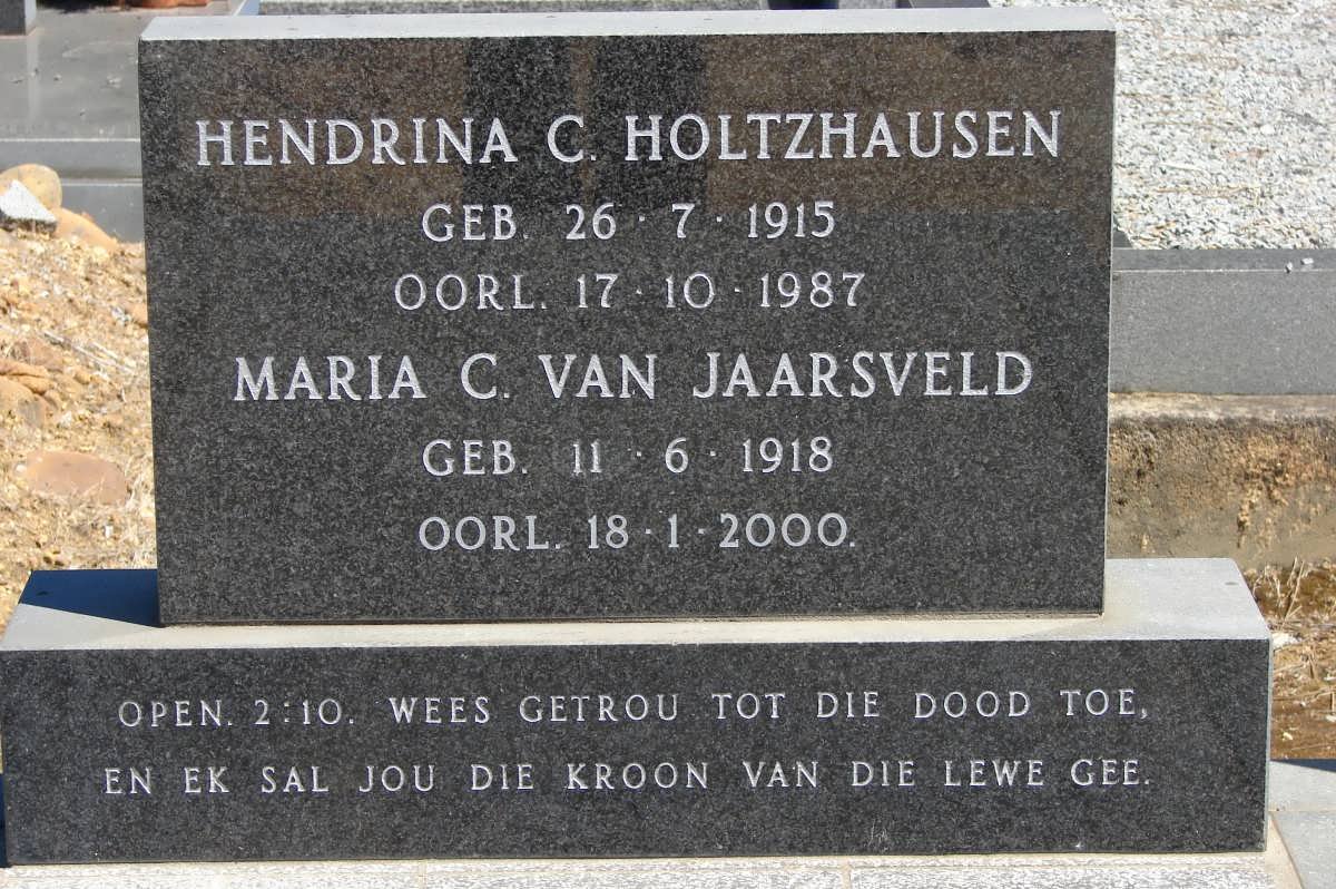 HOLTZHAUSEN Hendrina C. 1915-1987 :: VAN JAARSVELD Maria C. 1918-2000