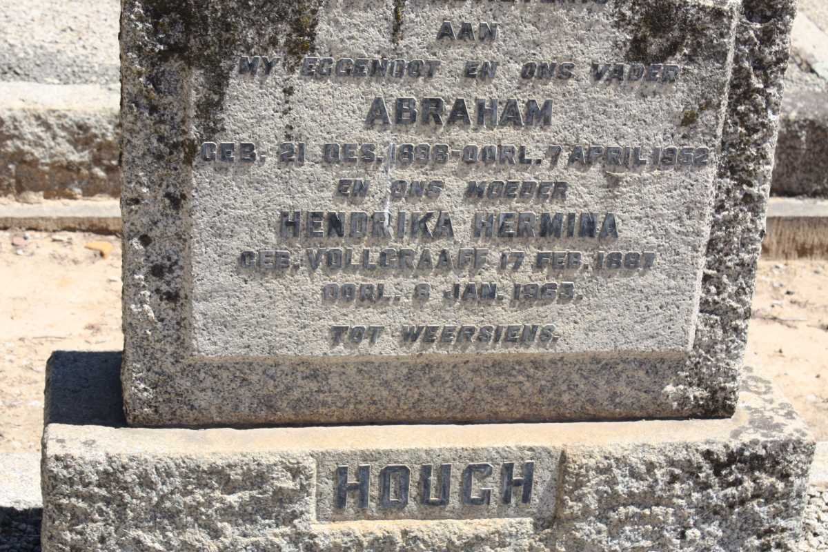 HOUGH Abraham 18?8-1952 &amp; Hendrika Hermina 1887-1963