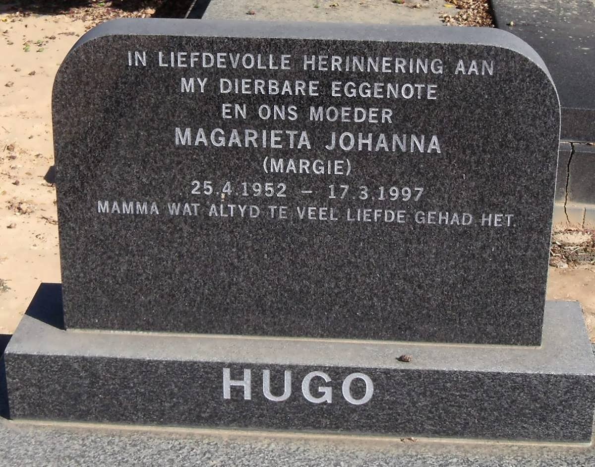 HUGO Magarieta Johanna 1952-1997
