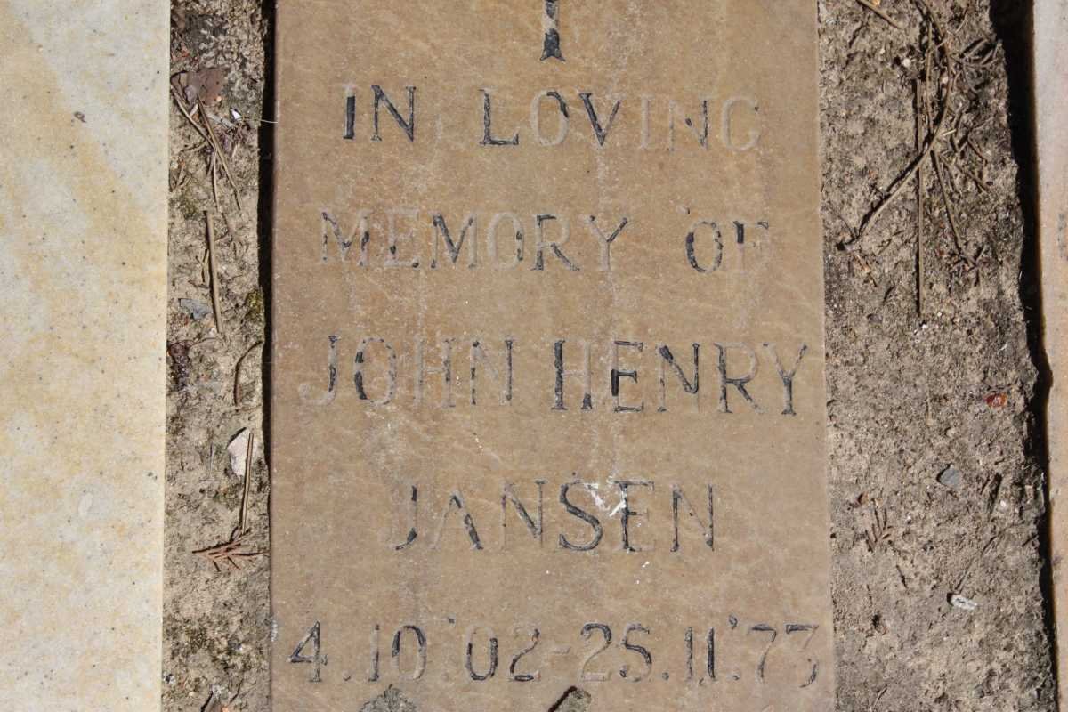 JANSEN John Henry 1902-1973