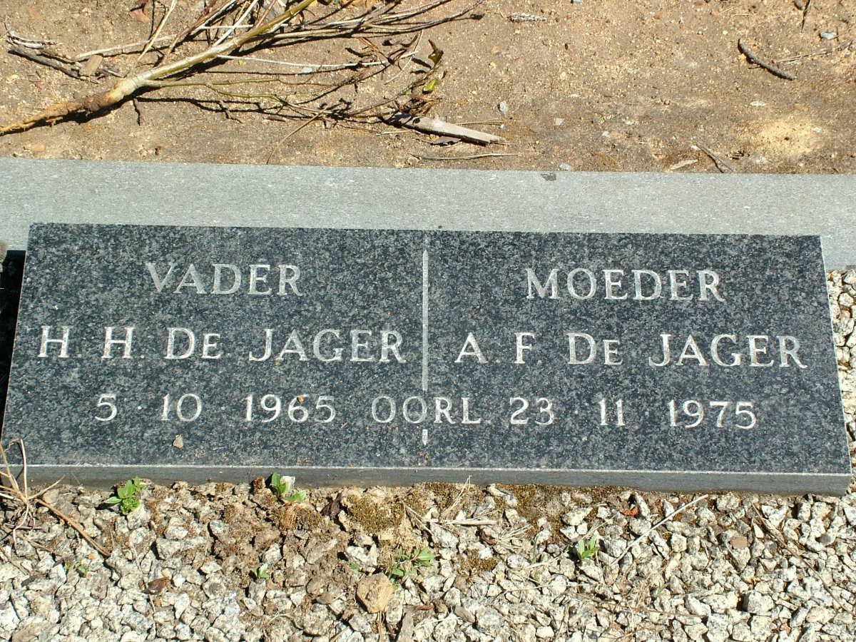JAGER H.H., de -1965 &amp; A.F. -1975