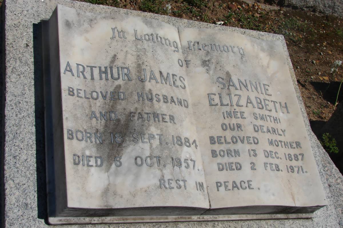 JAMES Arthur 1884-1957 &amp; Sannie Elizabeth SMITH 1887-1971