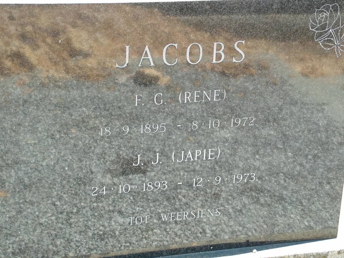 JACOBS J.J.1893-1973 &amp; F.G. 1895-1972