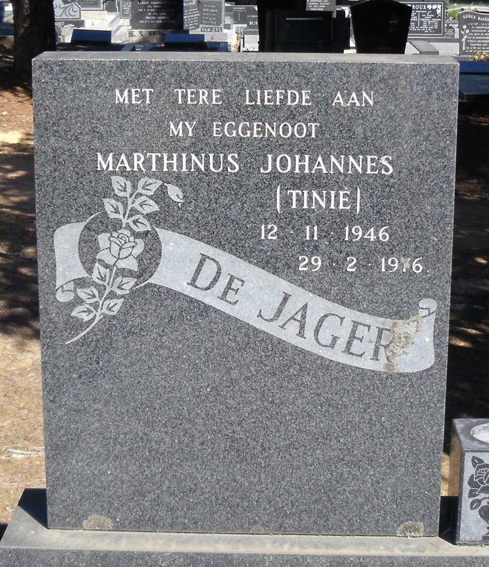 JAGER Marthinus Johannes, de 1946-1976