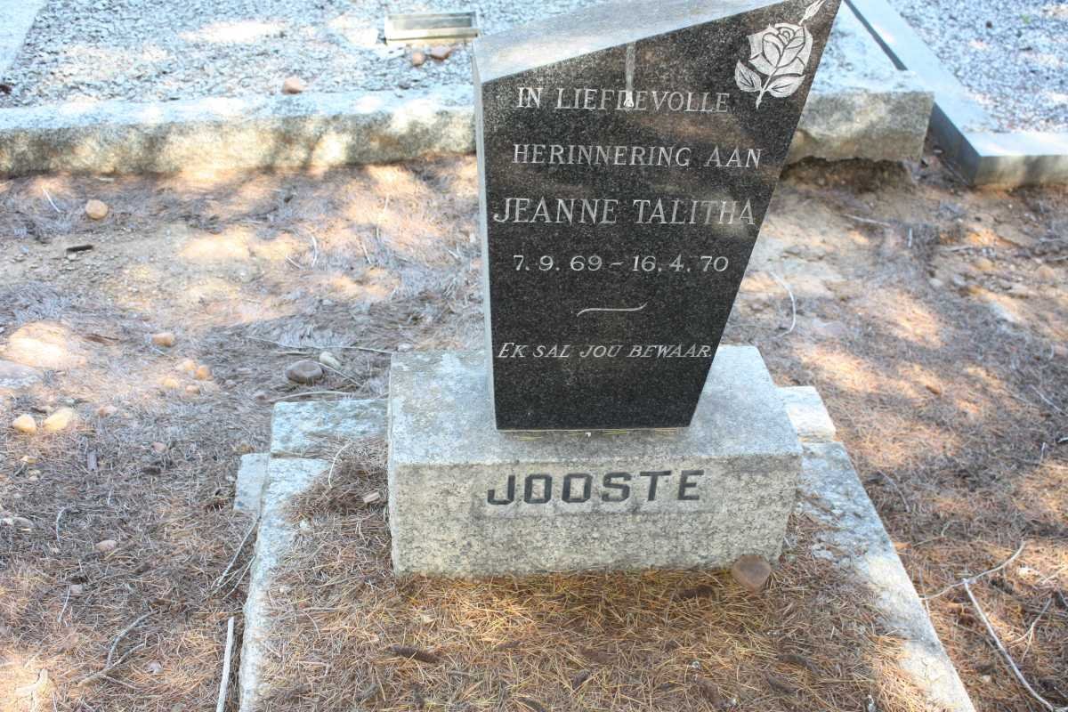 JOOSTE Jeanne Talitha 1969-1970