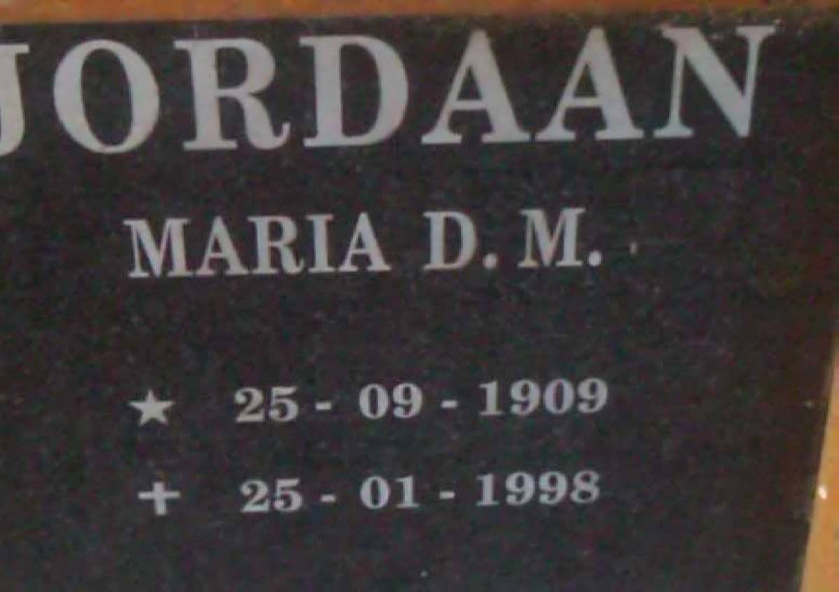 JORDAAN Maria D.M. 1909-1998