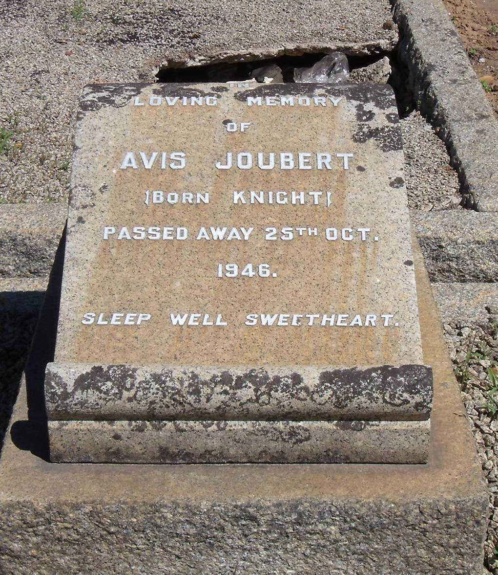 JOUBERT Avis nee KNIGHT -1946