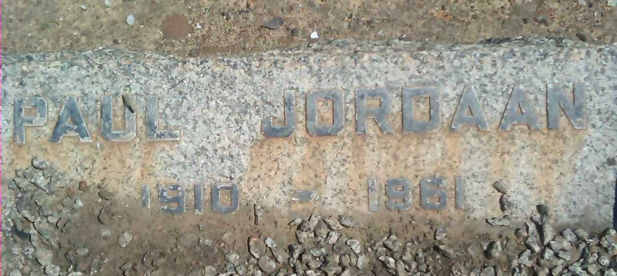 JORDAAN Paul 1910-1961