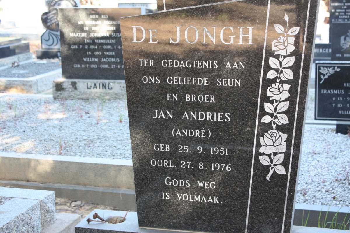 JONGH Jan Andries, de 1951-1976
