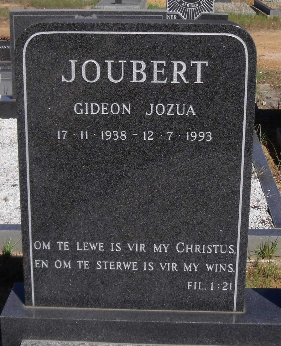 JOUBERT Gideon Jozua 1938-1993