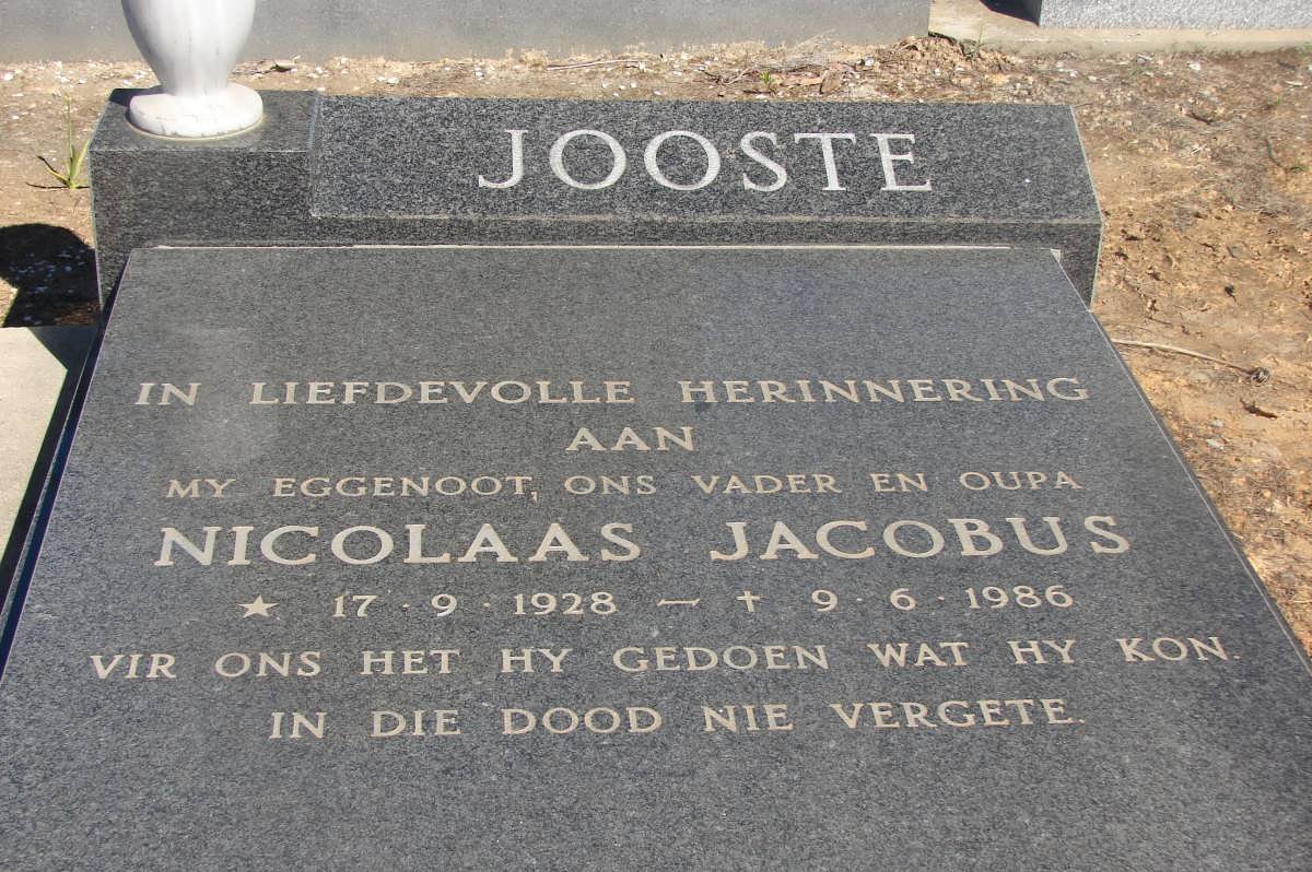 JOOSTE Nicolaas Jacobus 1928-1986