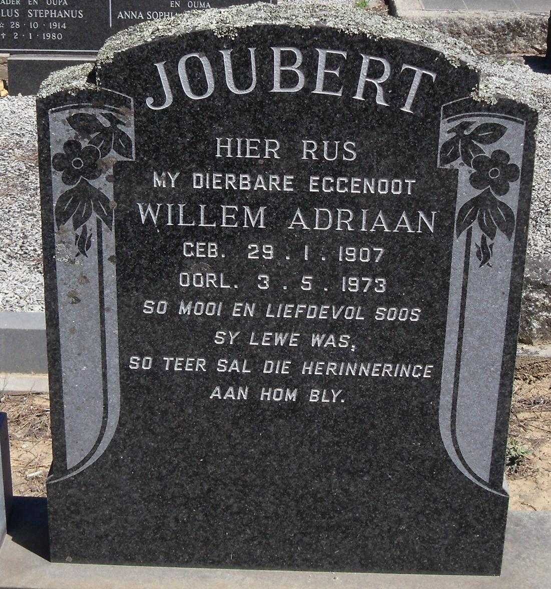 JOUBERT Willem Adriaan 1907-1973