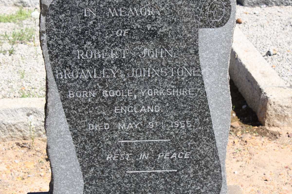 JOHNSTONE Robert John Bromley -1955
