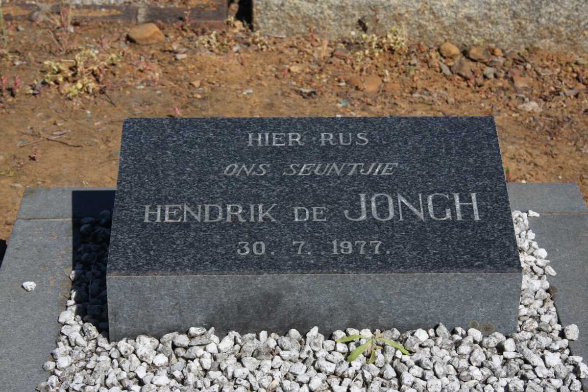 JONGH Hendrik, de -1977