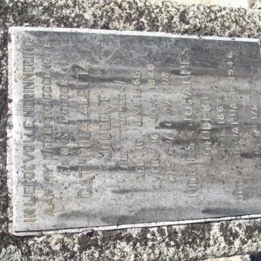 JOUBERT Andries Johannes 1864-1946 &amp; Cathrina Aletta STOFFBERG 1866-1940