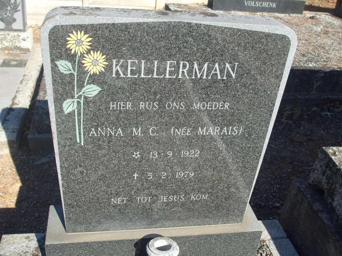 KELLERMAN Anna M.C. nee MARAIS 1922-1979