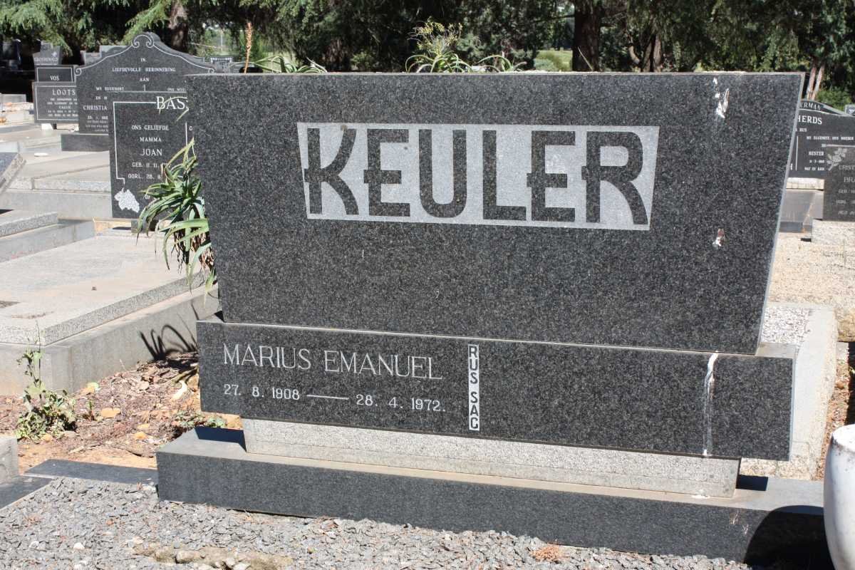 KEULER Marius Emanuel 1908-1972