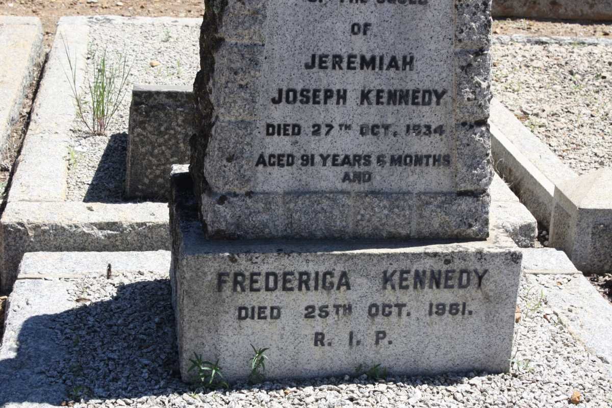 KENNEDY Jeremiah Joseph -1934 &amp; Frederica -1961