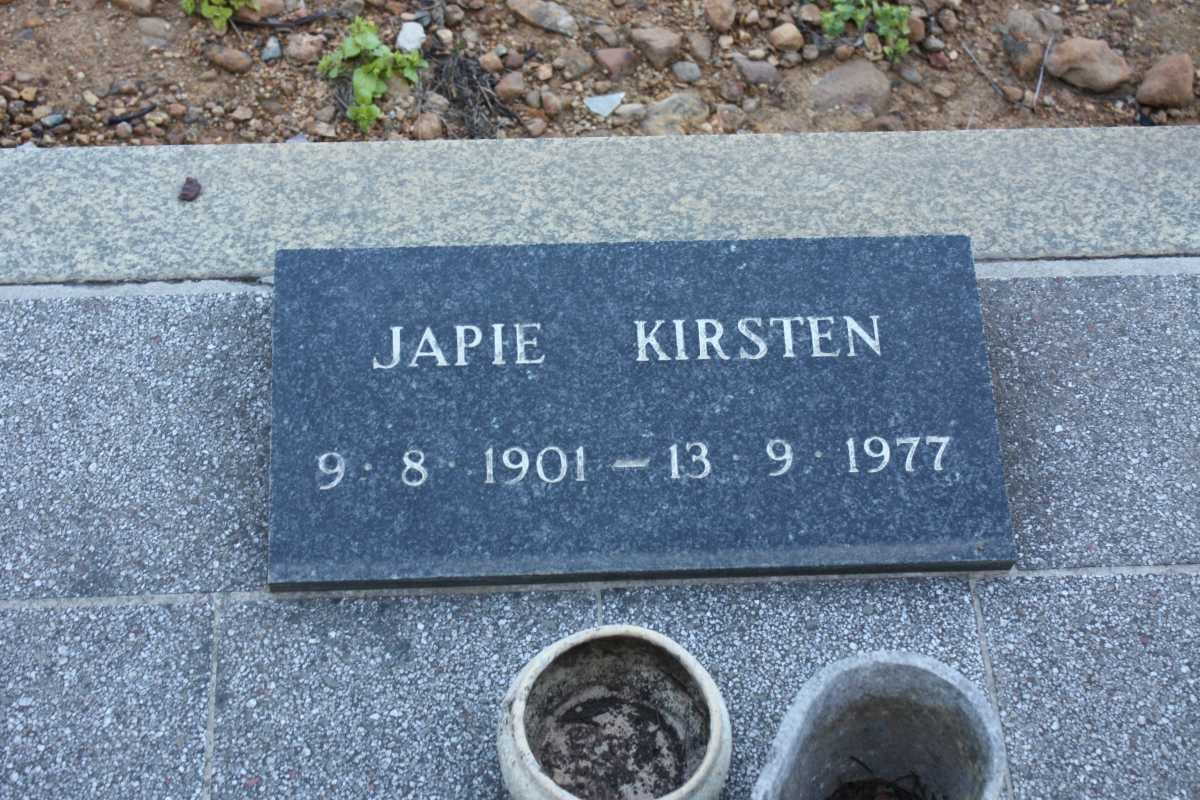 KIRSTEN Japie 1901-1977