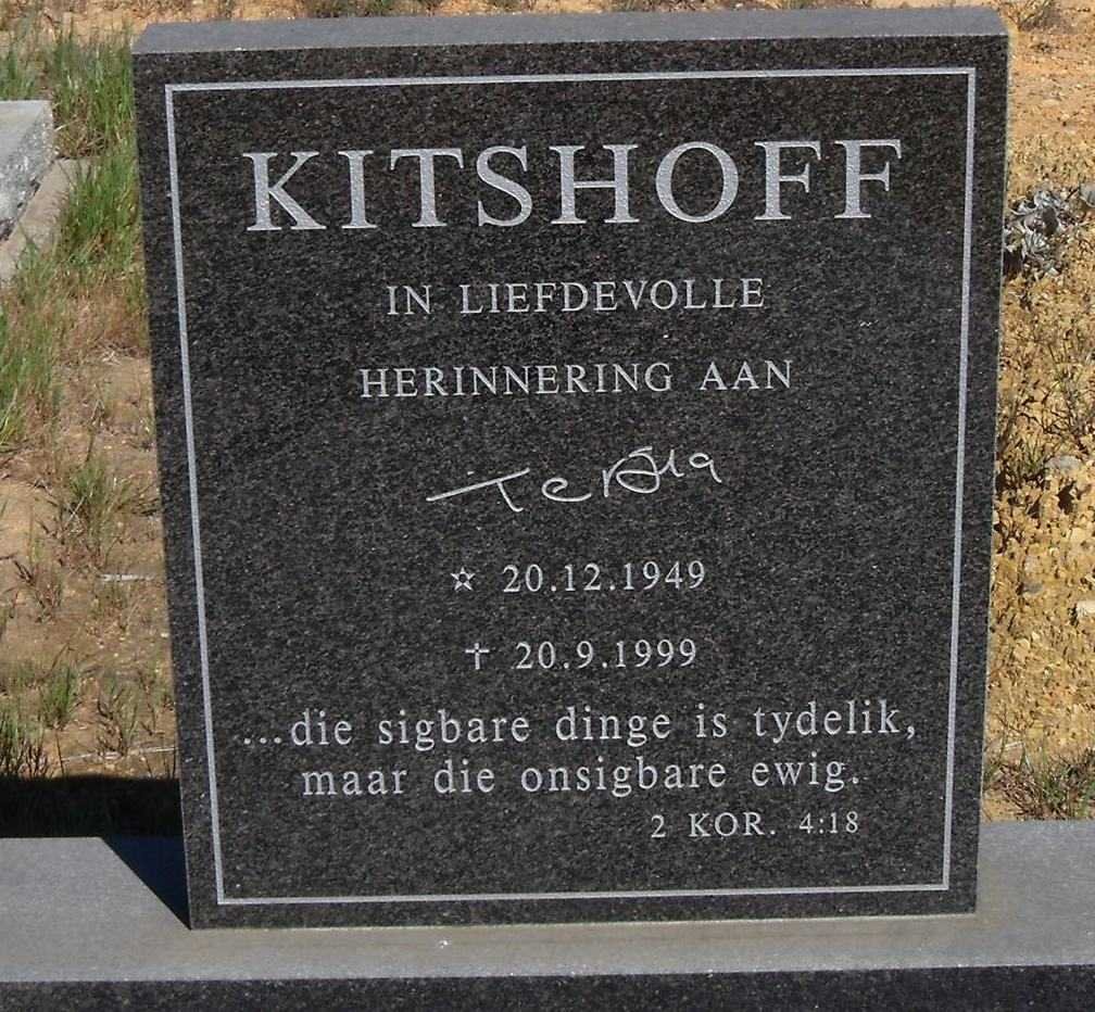 KITSHOFF Tersia 1949-1999