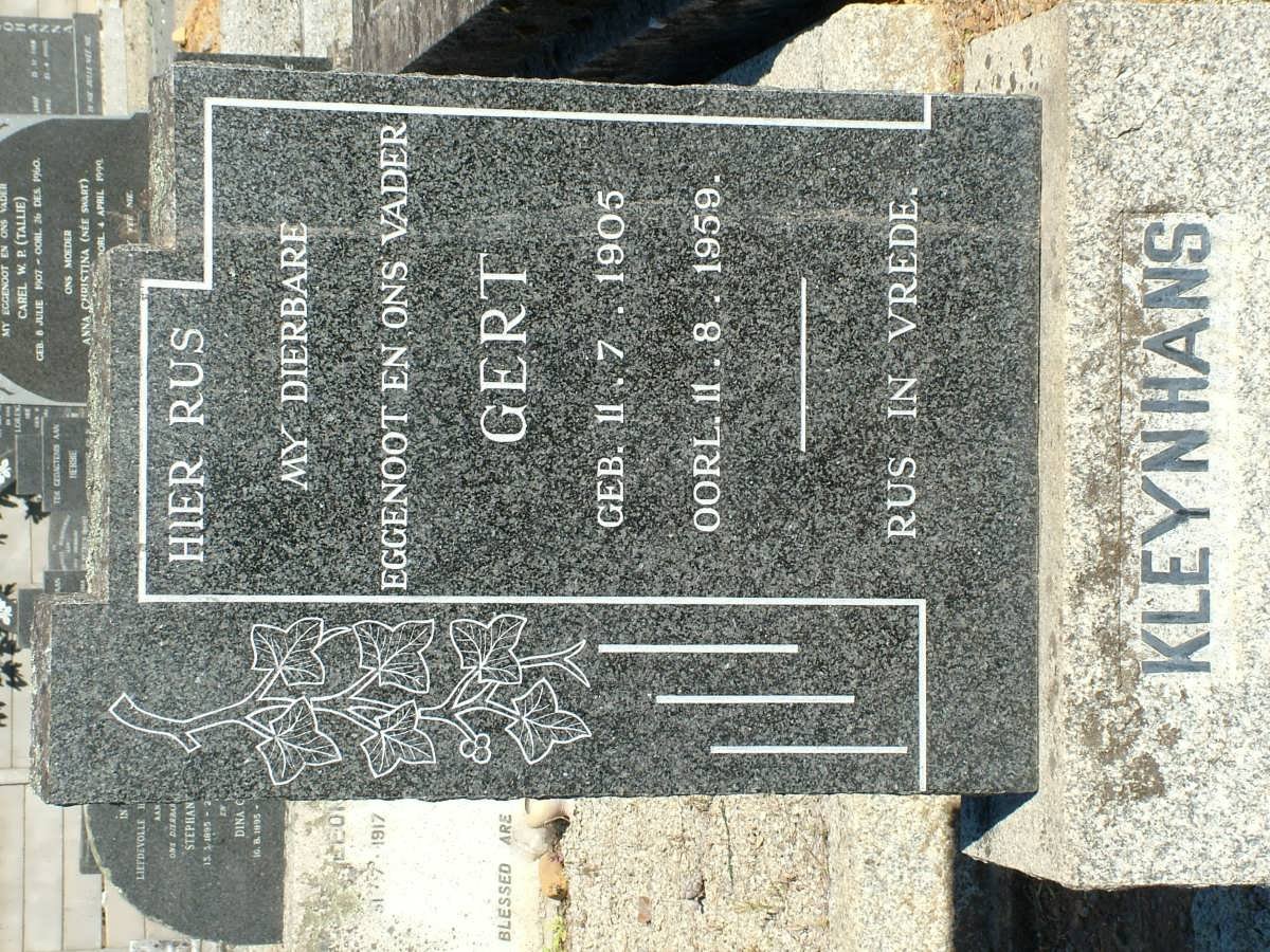 KLEYNHANS Gert 1905-1959