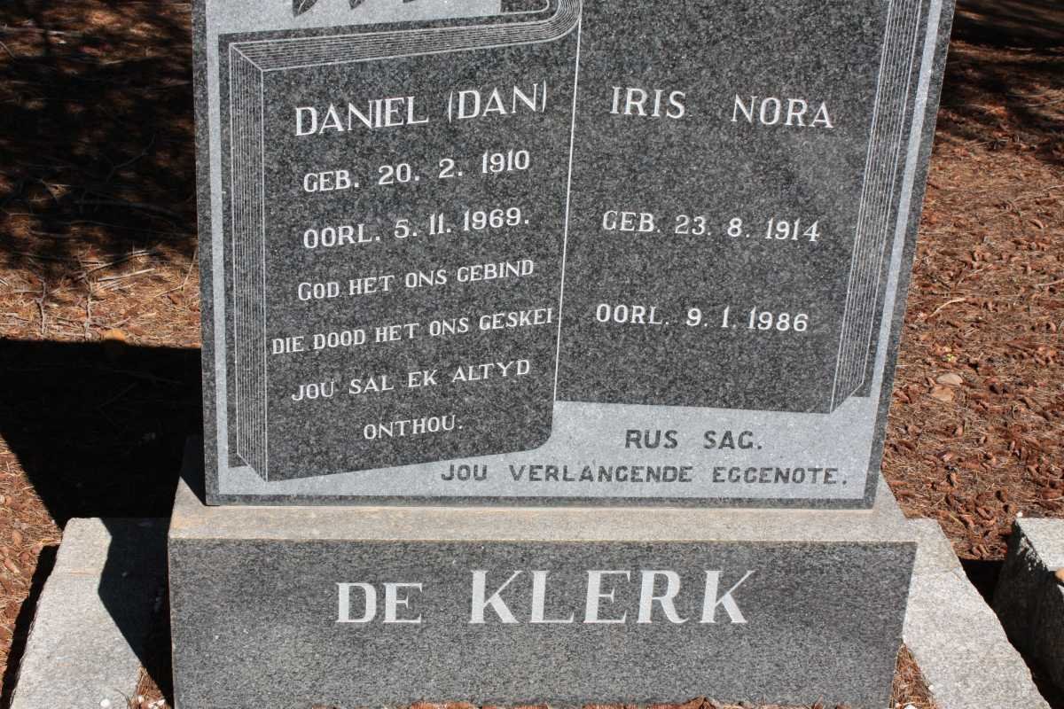 KLERK Daniel, de 1910-1969 &amp; Iris Nora 1914-1986
