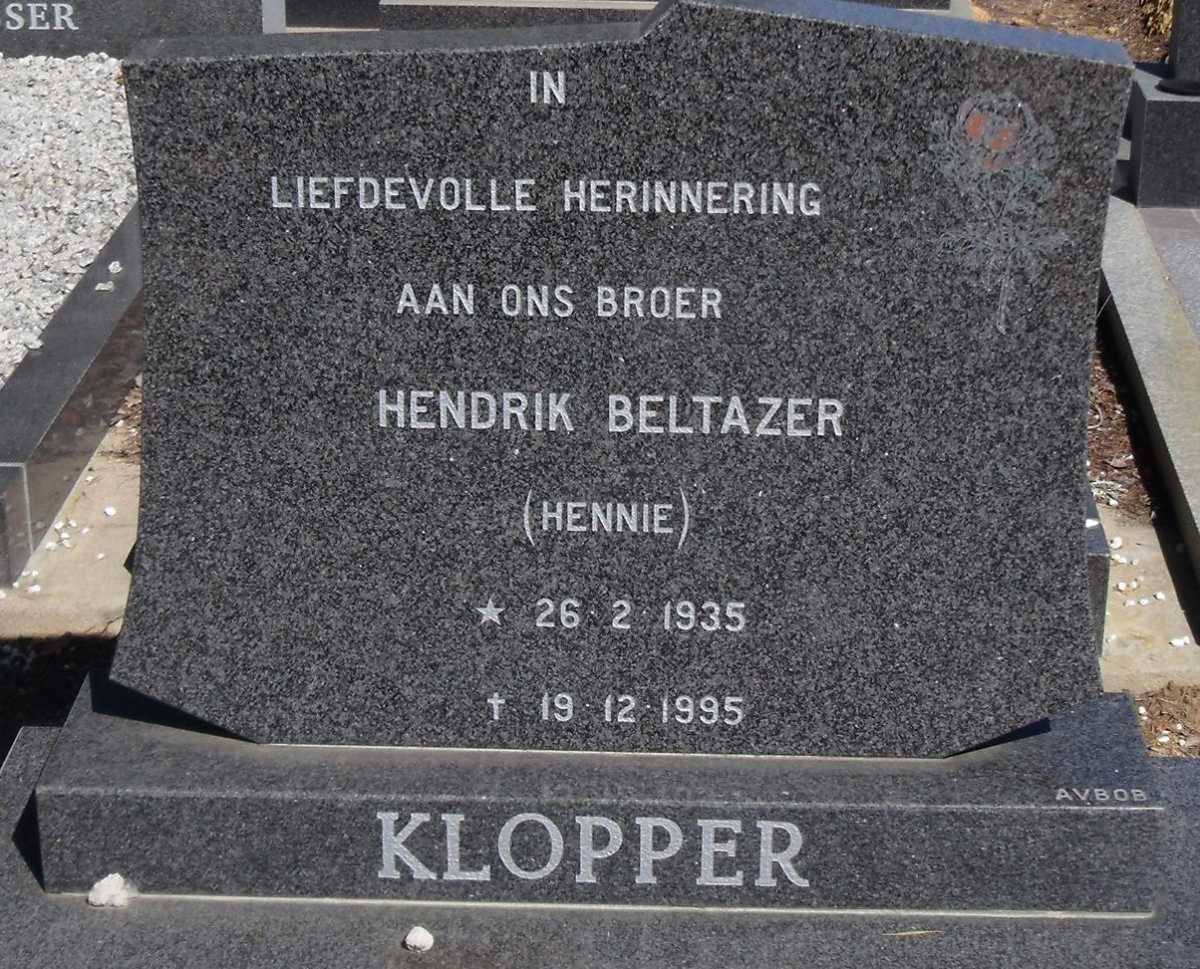 KLOPPER Hendrik Beltazer 1935-1995