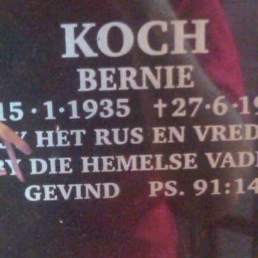 KOCH Bernie 1935-1994
